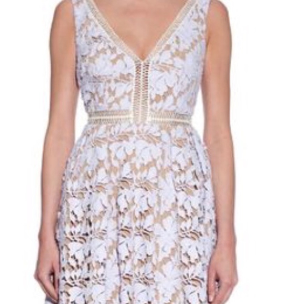 Self portrait (authentic) lilac lace midi dress